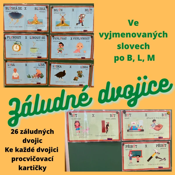 Záludné dvojice (vyjmenovaná slova) B, L, M