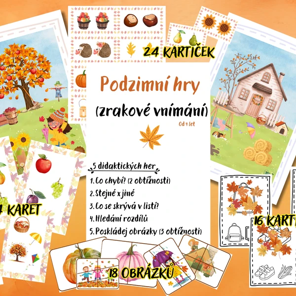 Podzimní hry - zrakové vnímání