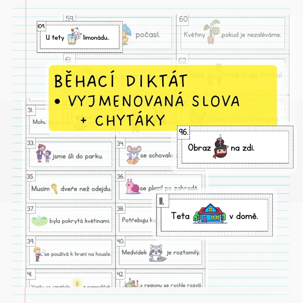 Běhací diktát - vyjmenovaná slova