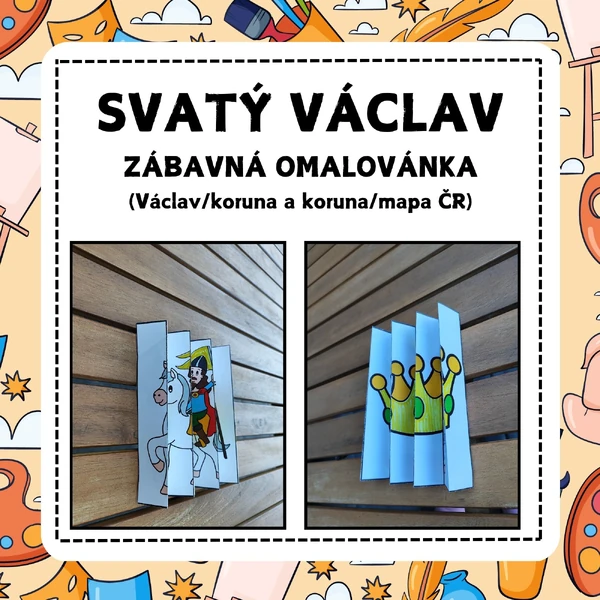 SVATÝ VÁCLAV - zábavná omalovánka