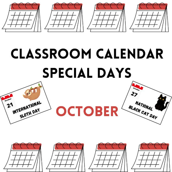 Classroom calendar - October