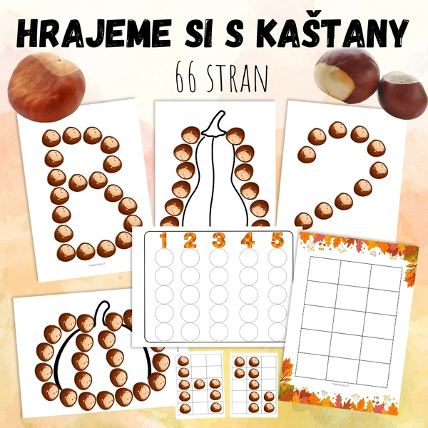 Hrajeme si s kaštany - šablony - PODZIM