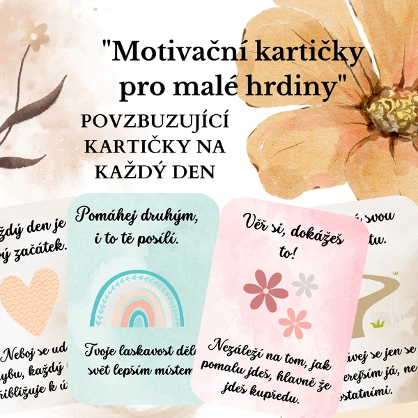 Motivační kartičky pro malé hrdiny