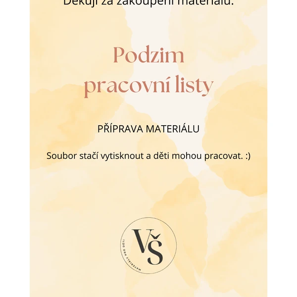 Podzim - pracovní listy