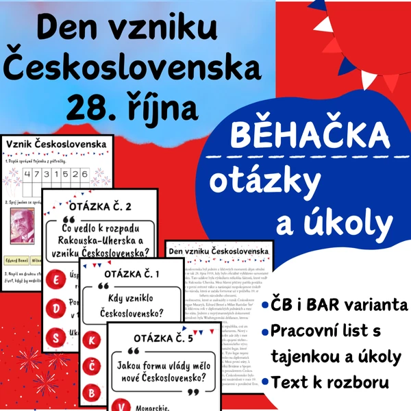 Den vzniku Československa- 28. říjen- běhačka