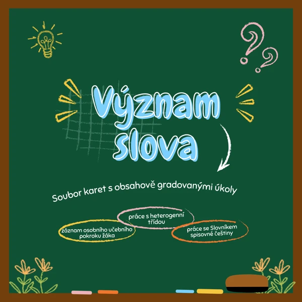 Význam slova - soubor karet s obsahově gradovanými úkoly