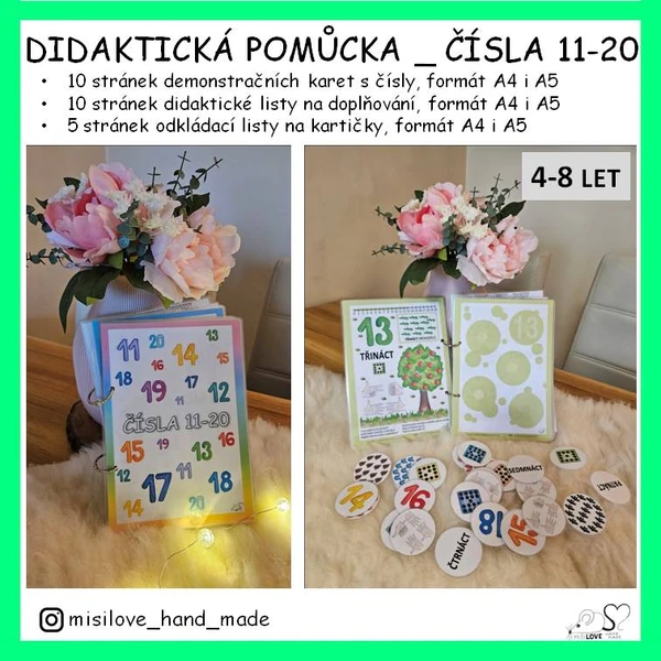 Pracovní didaktická pomůcka ČÍSLA 11-20