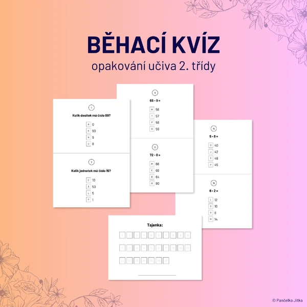 BĚHACÍ KVÍZ - opakování učiva 2. třídy