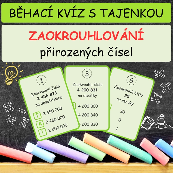 Zaokrouhlování - běhací tajenka
