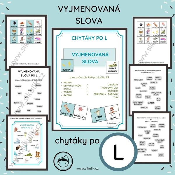 VYJMENOVANÁ SLOVA CHYTÁKY PO L