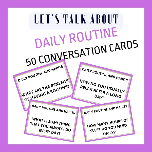 DAILY ROUTINE CONVERSATION CARDS