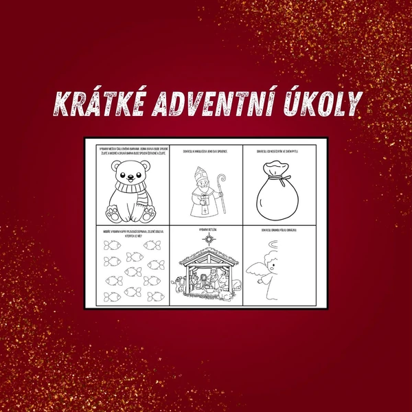 KRÁTKÉ ADVENTNÍ ÚKOLY pro předškoláky a první třídy ZŠ