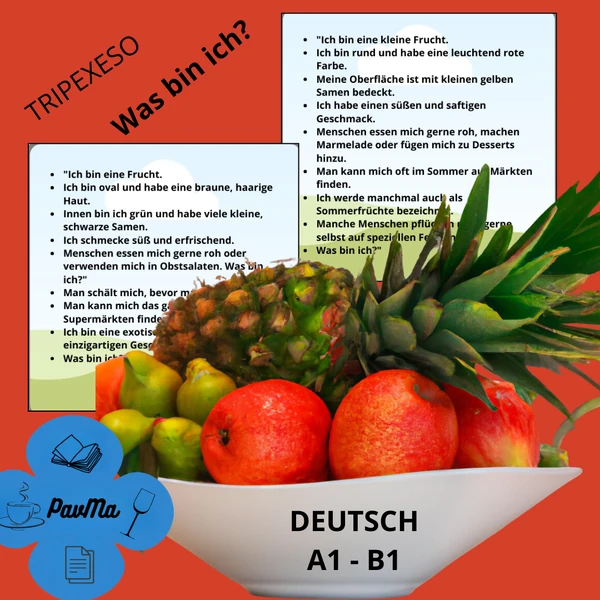 Obst DEUTSCH TRIPEXESO Was bin ich? Hádej, co jsem za ovoce?