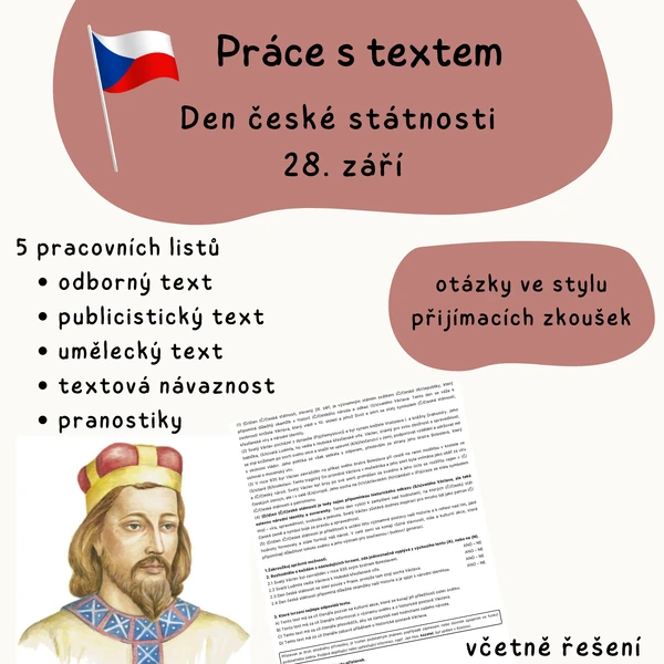 Den české státnosti/svatý Václav/práce s textem