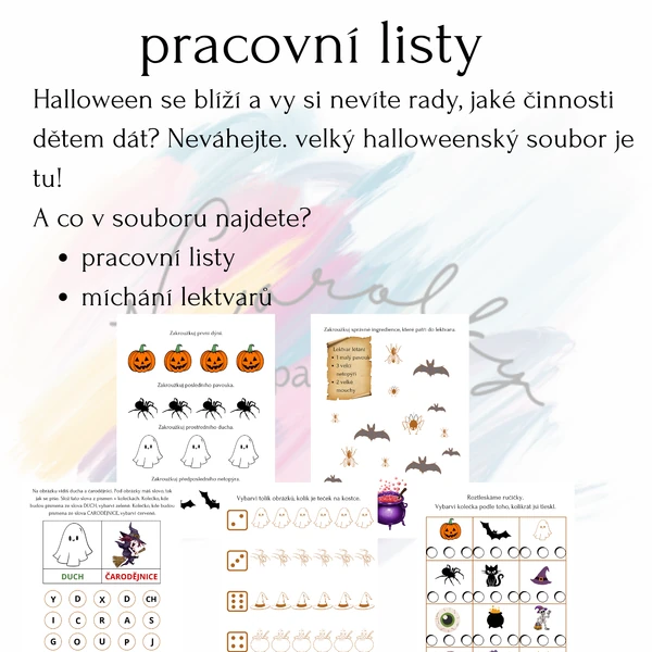 Halloweenské pracovní listy