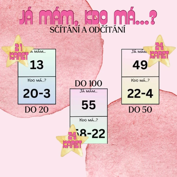 Já mám, kdo má…? Sčítání a odčítání do 20, 50 a 100