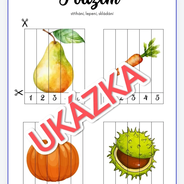 Plody podzimu - skládačka