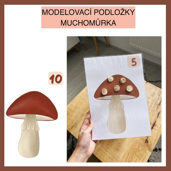 Modelovací podložky - muchomůrky