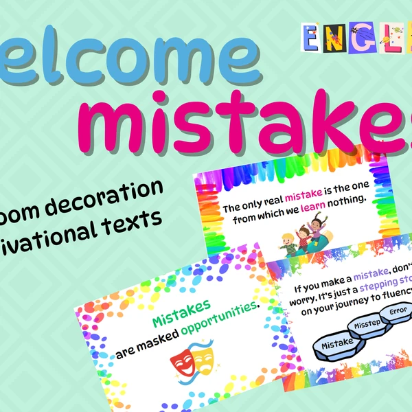 Welcome mistakes / Výzdoba třídy