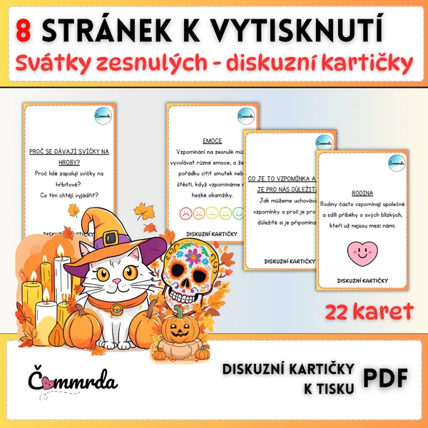 Svátky zesnulých - diskuzní kartičky