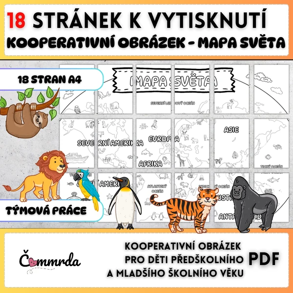 Kooperativní obraz - mapa světa