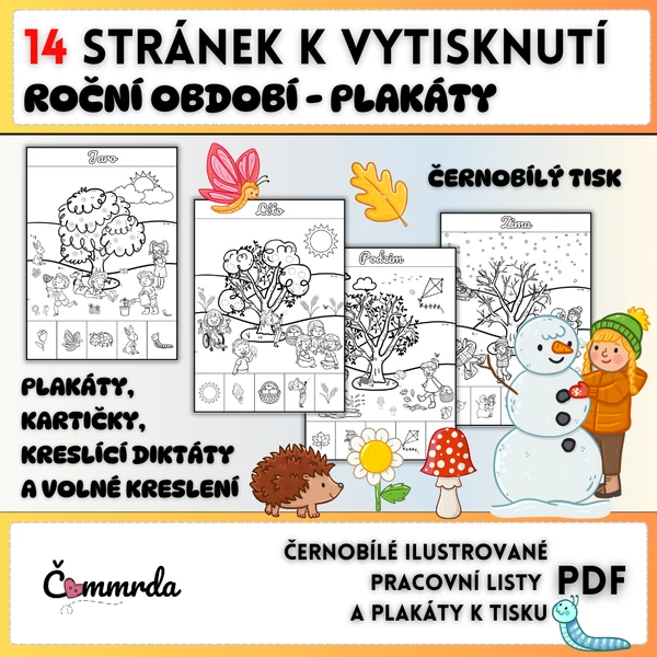 Roční období - plakáty a pracovní listy