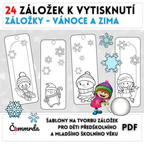 Záložky do knížky - Vánoce a zima