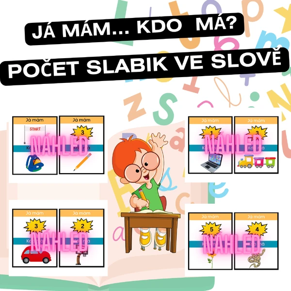 Já mám, kdo má? - urči počet slabik ve slově
