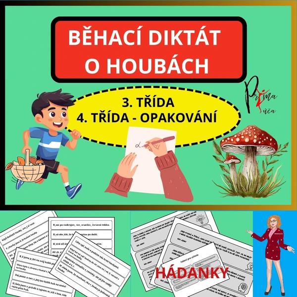 BĚHACÍ DIKTÁT O HOUBÁCH + hádanky