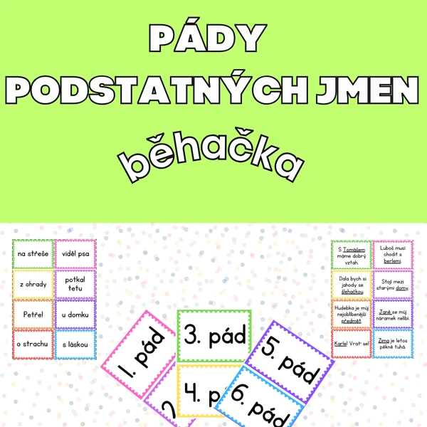Pády podstatných jmen - běhačka