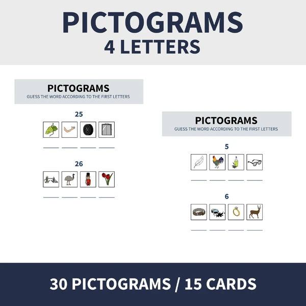 ENG - PICTOGRAMS (piktogramy na 4 písmena)