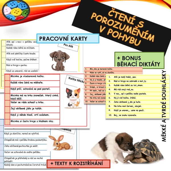 ČTENÍ S POROZUMĚNÍM V POHYBU - ZVÍŘATA