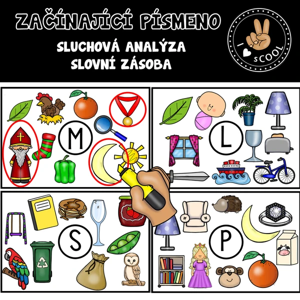 Sluchová analýza - najdi a zakroužkuj