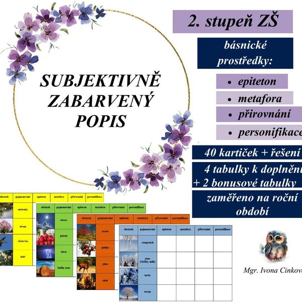 Subjektivně zabarvený popis - líčení