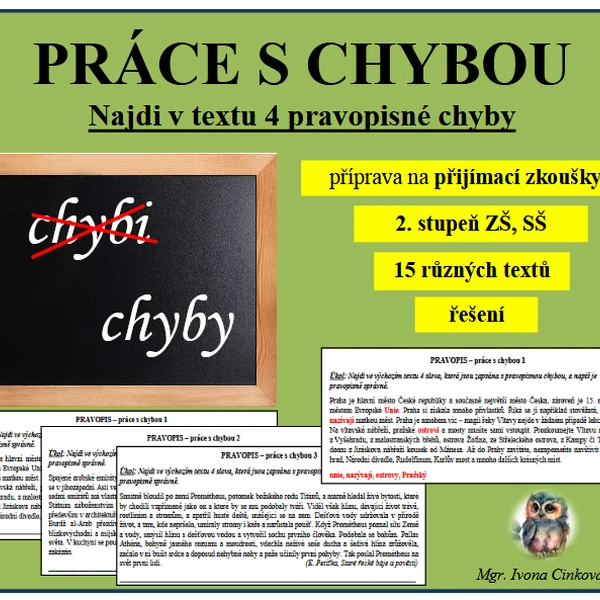 Práce s chybou - pravopis