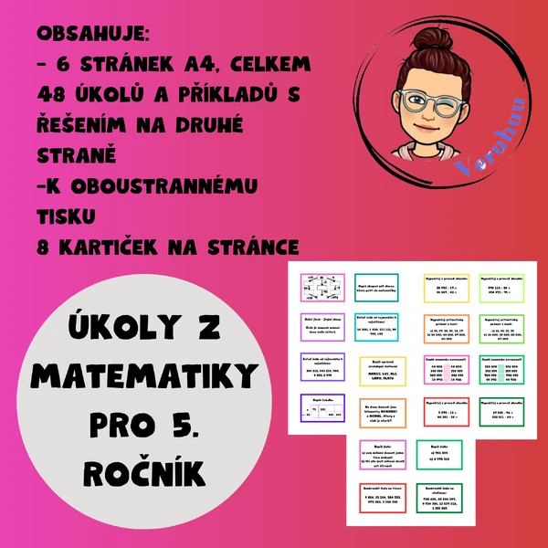 Úkoly z matematiky pro 5. ročník