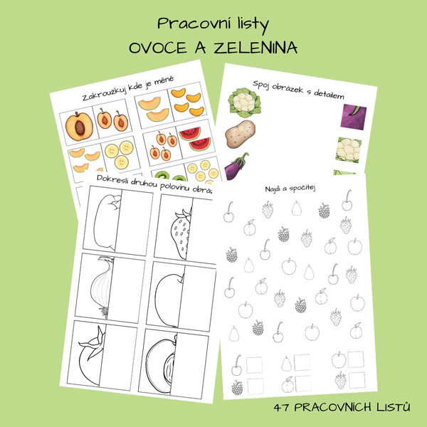 Pracovní listy - OVOCE A ZELENINA