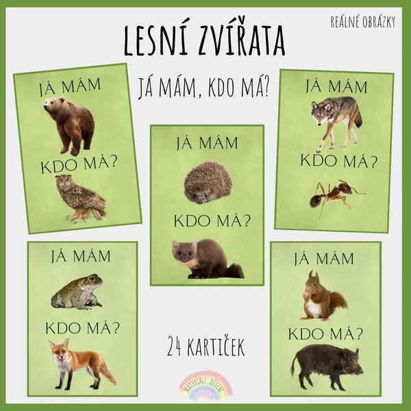 Já mám, kdo má? Lesní zvířata (reálné obrázky)