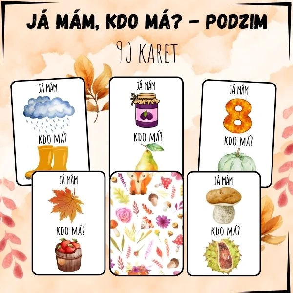 PODZIM - Já mám, kdo má? - 90 kartiček 