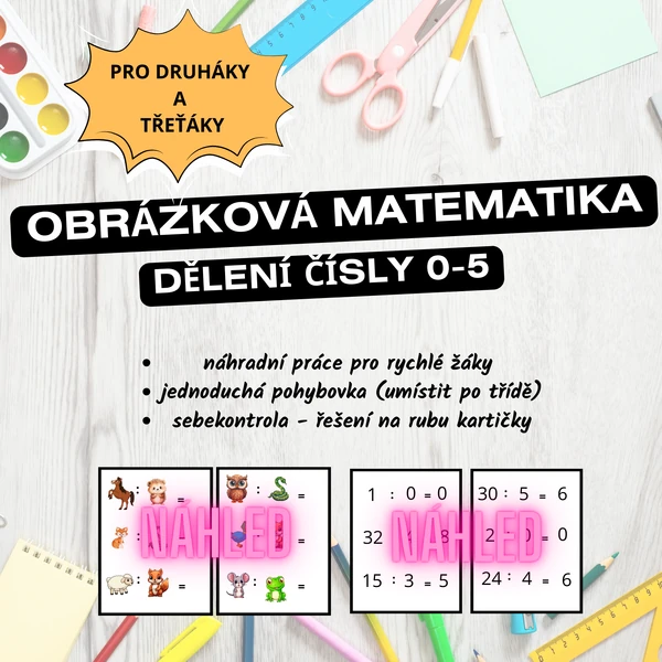 OBRÁZKOVÁ MATEMATIKA - dělení čísly 0-5