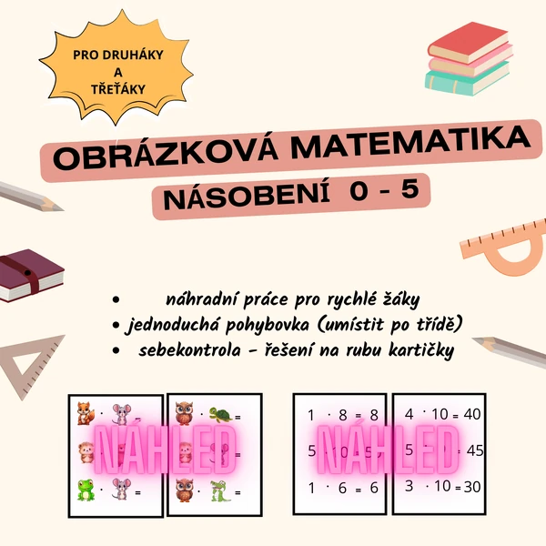 OBRÁZKOVÁ MATEMATIKA - násobení 0-5