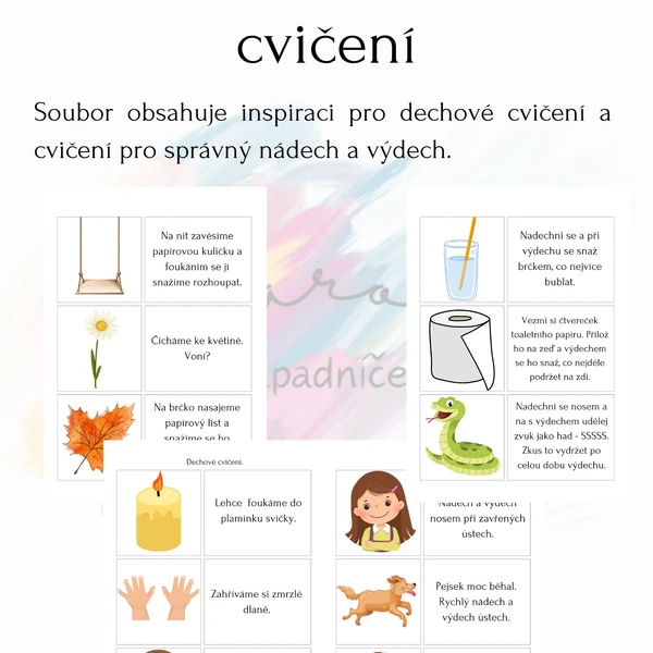 Obrázkové dechové cvičení