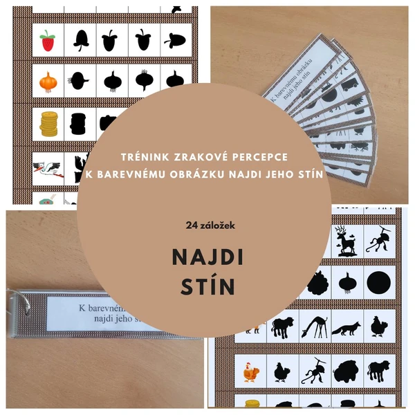 Najdi stín - zrakové vnímání