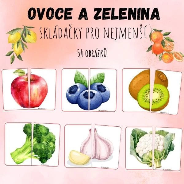 OVOCE A ZELENINA - Skládačky pro nejmenší 