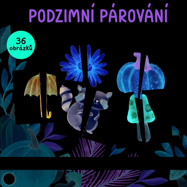 Podzim - párování (36 pestrých obrázků)