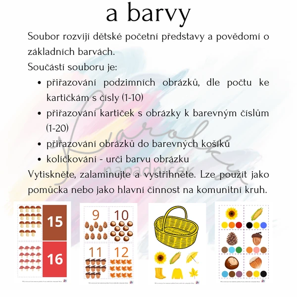 Podzimní počítání a barvy