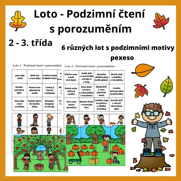 Loto - podzimní čtení s porozuměním