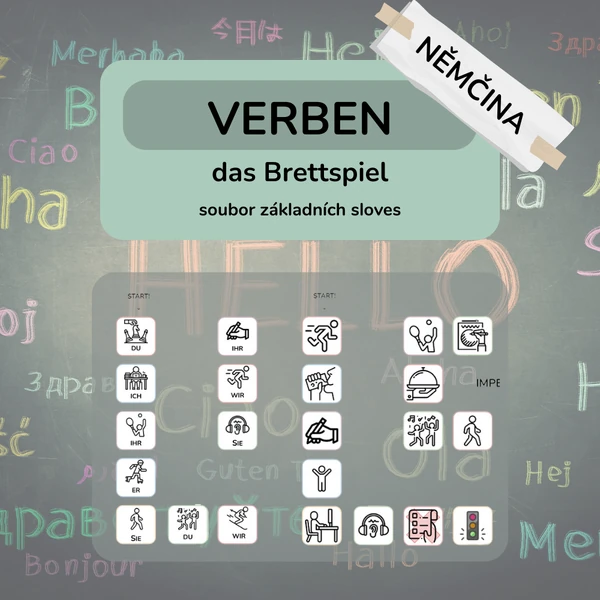 Slovesa - desková hra (Verben)