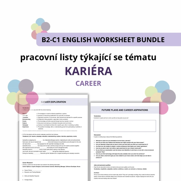CAREER - pracovní listy pro výuku AJ