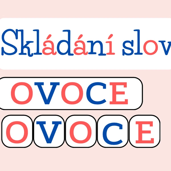 Skládání slov - podzimní ovoce a zelenina